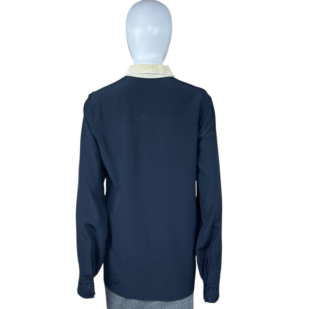 Stella McCartney Silk Crepe Long Sleeve Blouse Shirt Size 8 Preppy Academia Top - Picture 10 of 16